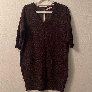 Rebecca Taylor brown leopard Sweater Sz S